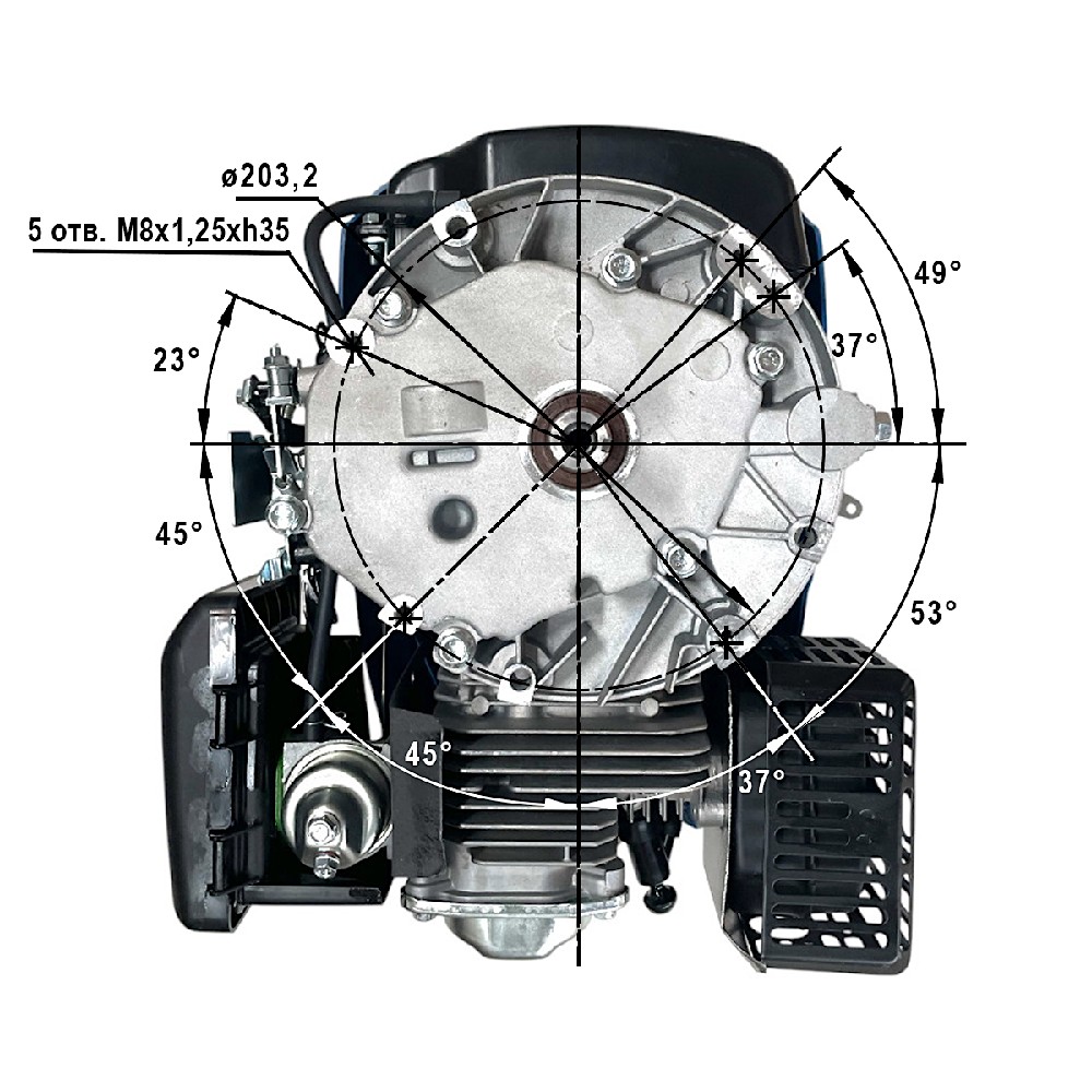 Бензиновый двигатель Y173V для газонoкосилок L 5154S HYUNDAI - 9647705