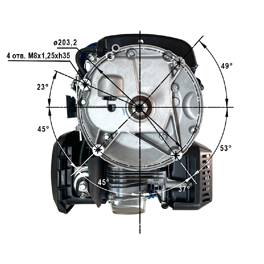 Бензиновый двигатель Y170V для газонoкосилок L 5144 S HYUNDAI - 9647717